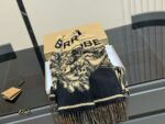Burberry Double-Sided Cashmere Scarf Knight Emblem & Check Pattern Reversible Ideal For Personal Use Or As A Gift - Image 7