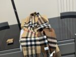 Burberry Classic Large Check Wool & Silk Scarf - Soft Texture - Suitable For Gentlemen - Image 6