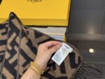 Fendi Double-Sided Wool Scarf - Caramel-Coloured Warm Shawl (Original Single With Box) - Image 4