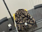 Fendi Double-Sided Wool Scarf - Caramel-Coloured Warm Shawl (Original Single With Box) - Image 5