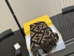 Fendi Double-Sided Wool Scarf - Caramel-Coloured Warm Shawl (Original Single With Box) - Image 7