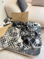 Burberry Check Fringe Scarf Soft Against The Skin, Non-Irritating - Image 4