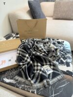 Burberry Check Fringe Scarf Soft Against The Skin, Non-Irritating - Image 8