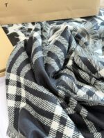 Burberry Check Fringe Scarf Soft Against The Skin, Non-Irritating - Image 9
