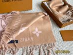 Louis Vuitton Authentic Cashmere (Chip Design) Scarf Classic Floral Logo Pattern Comfortable, Warm And Versatile - Image 17