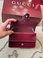 Gucci Supermini Dionysus Patent Calfskin Double Tiger Head Silver Buckle Suede Lining Fits Plus-Sized Phones - Image 8