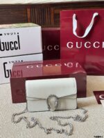 Gucci Supermini Dionysus Patent Calfskin Double Tiger Head Silver Buckle Suede Lining Fits Plus-Sized Phones - Image 12