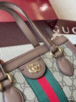 Gucci Orphidia Epilogue Tote Bag Double G Motif Classic Striped Webbing Square Vintage Silhouette Removable Shoulder Strap - Image 8