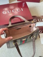 Gucci Orphidia Epilogue Tote Bag Double G Motif Classic Striped Webbing Square Vintage Silhouette Removable Shoulder Strap - Image 9
