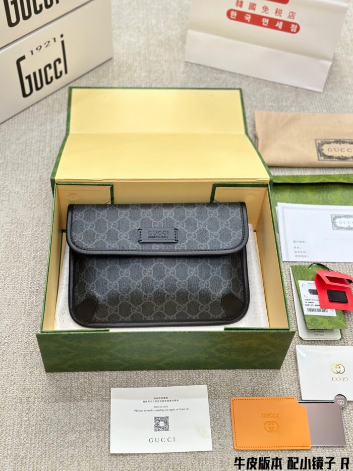 Gucci Latest Collection Tiger Head Waist Bag/Chest Bag Replica Edition Cowhide With Compact Mirror Exquisite Hardware Retro Charm - Image 3