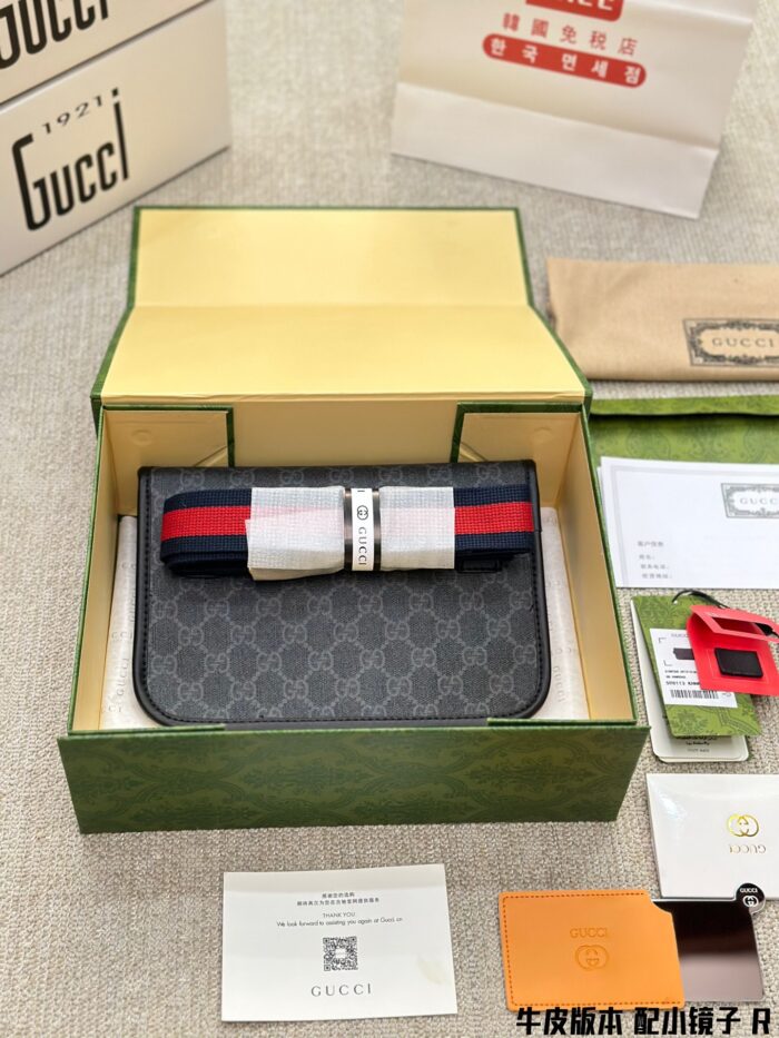 Gucci Latest Collection Tiger Head Waist Bag/Chest Bag Replica Edition Cowhide With Compact Mirror Exquisite Hardware Retro Charm - Image 5