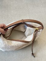Loewe Ss24 Cubi Bento Bag Embroidered Design Adjustable Shoulder Strap Effortlessly Chic Underarm Bag - Image 9