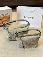 Loewe Ss24 Cubi Bento Bag Embroidered Design Adjustable Shoulder Strap Effortlessly Chic Underarm Bag - Image 14