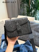 Dior Men'S New Full-Leather Messenger Crossbody Bag Original Hardware Complete Packaging - Image 3
