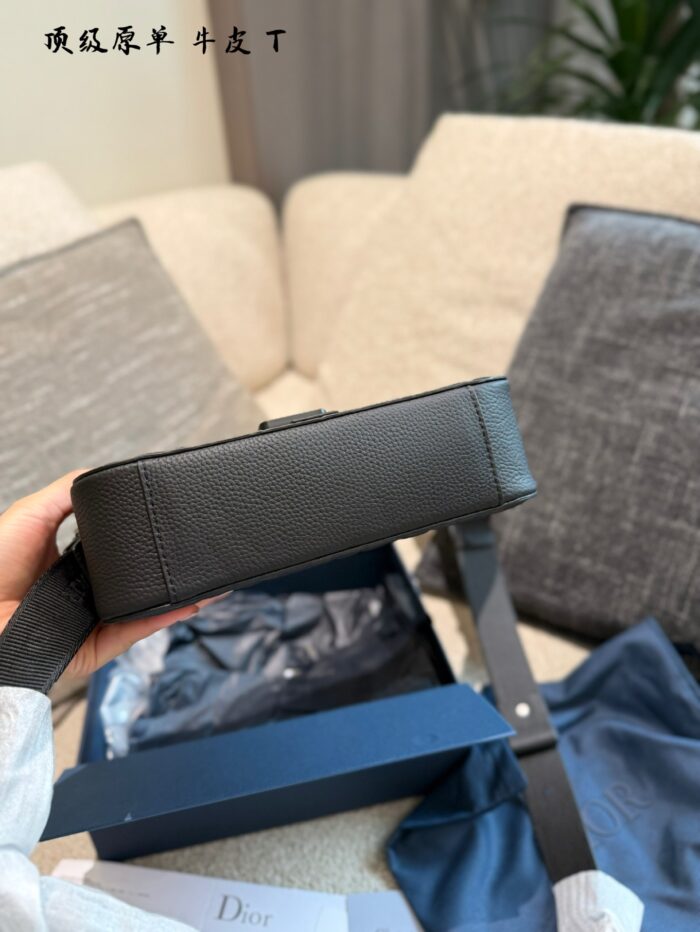 Dior Men'S New Full-Leather Messenger Crossbody Bag Original Hardware Complete Packaging - Image 7