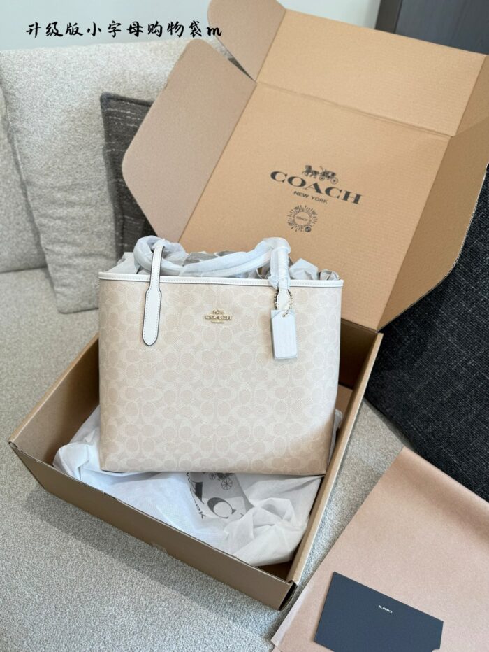 Coach City Tote Vintage Print Tote Bag New Magnetic Clasp Design - Image 1