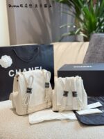 Chanel Dumas Frog Backpack With Caviar-Style Double Pockets, Anti-Theft Design, Adjustable Straps - Image 8