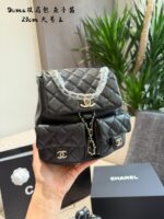Chanel Dumas Frog Backpack With Caviar-Style Double Pockets, Anti-Theft Design, Adjustable Straps - Image 3