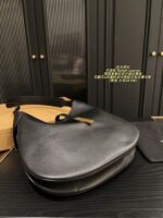 Ralph Lauren Croissant Bag Semi-Circular Design With Sophisticated, Cool-Toned Elegance Soft Leather Crossbody/Single-Strap Bag - Image 5