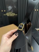 Ralph Lauren Croissant Bag Semi-Circular Design With Sophisticated, Cool-Toned Elegance Soft Leather Crossbody/Single-Strap Bag - Image 6