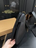 Ralph Lauren Croissant Bag Semi-Circular Design With Sophisticated, Cool-Toned Elegance Soft Leather Crossbody/Single-Strap Bag - Image 8