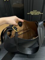 Ralph Lauren Croissant Bag Semi-Circular Design With Sophisticated, Cool-Toned Elegance Soft Leather Crossbody/Single-Strap Bag - Image 9