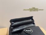 Chanel 23K Leather Chain-Handle Accordion Woc Black & Silver Hardware With Crystal-Studded Handle - Image 7