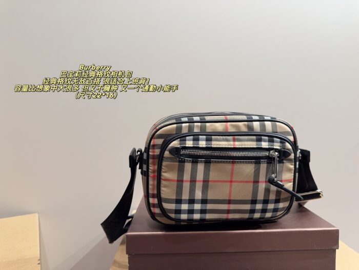 Burberry Classic Check Camera Bag Versatile, Lightweight And Perfect For Commuting. - Image 1