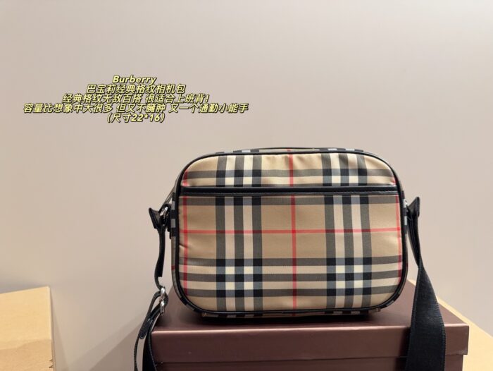 Burberry Classic Check Camera Bag Versatile, Lightweight And Perfect For Commuting. - Image 3