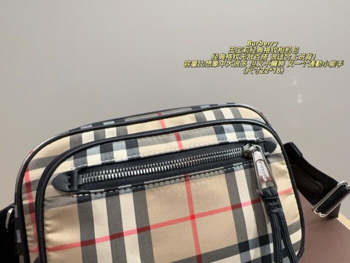 Burberry Classic Check Camera Bag Versatile, Lightweight And Perfect For Commuting. - Image 6