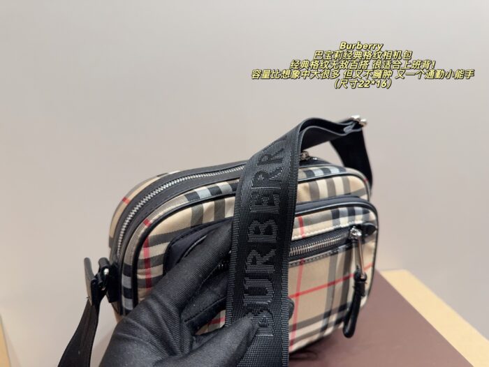 Burberry Classic Check Camera Bag Versatile, Lightweight And Perfect For Commuting. - Image 8