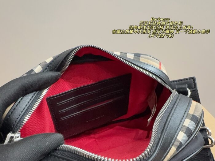Burberry Classic Check Camera Bag Versatile, Lightweight And Perfect For Commuting. - Image 9