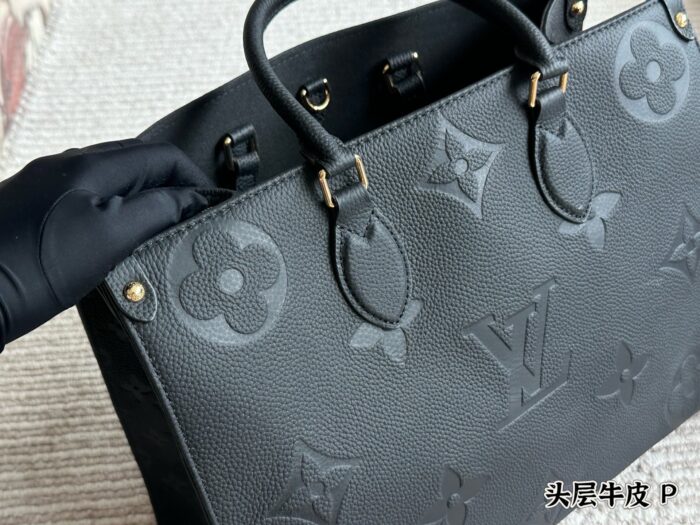 Louis Vuitton Onthego Embossed Cowhide Handbag With Box - Image 6