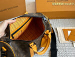Louis Vuitton Keepall 35 Monogram Calfskin Luggage Tag Wide Strap Bag - Image 9