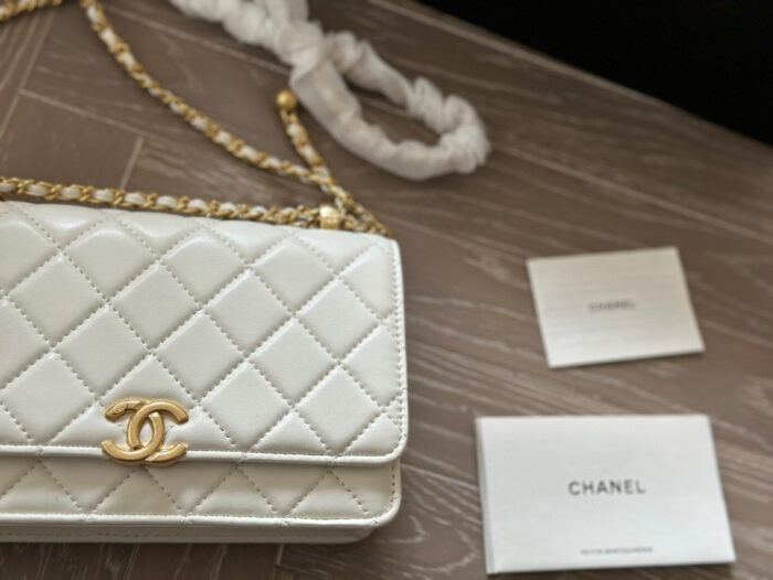 Chanel Double Ball Woc Diamond Quilting Double Chain Adjustable Crossbody Handbag - Image 2