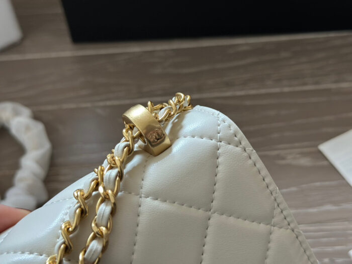 Chanel Double Ball Woc Diamond Quilting Double Chain Adjustable Crossbody Handbag - Image 9