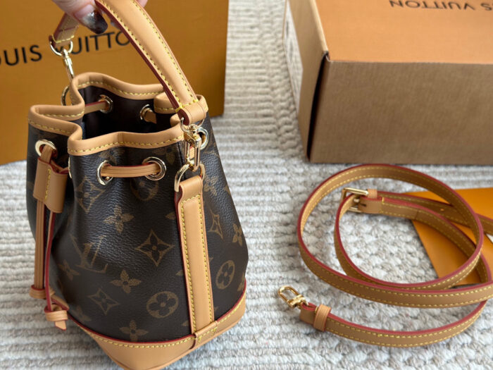 Louis Vuitton Nano Series Mini Bucket Bag Monogram With Colour-Changing Leather Handheld Limited Edition Packaging - Image 2