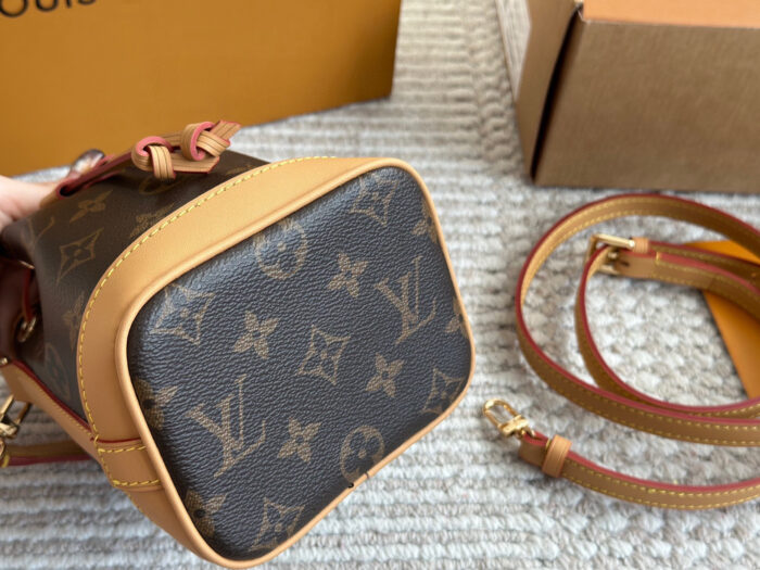Louis Vuitton Nano Series Mini Bucket Bag Monogram With Colour-Changing Leather Handheld Limited Edition Packaging - Image 5