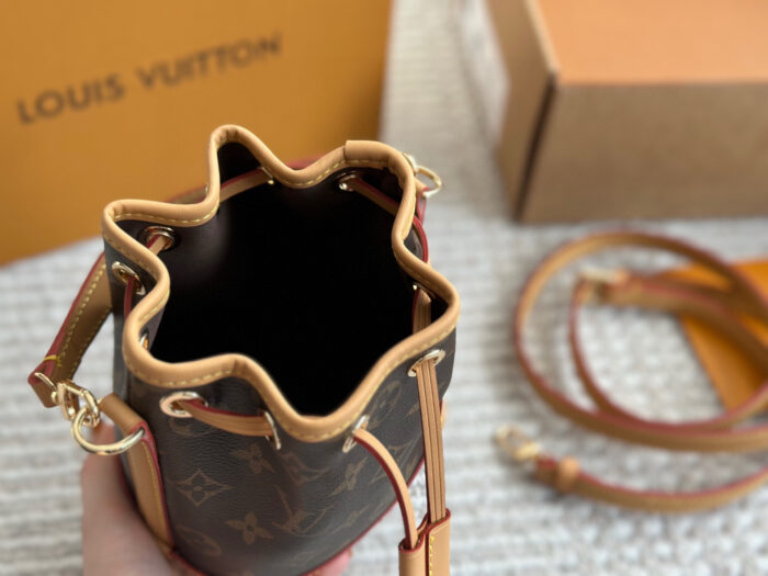 Louis Vuitton Nano Series Mini Bucket Bag Monogram With Colour-Changing Leather Handheld Limited Edition Packaging - Image 8