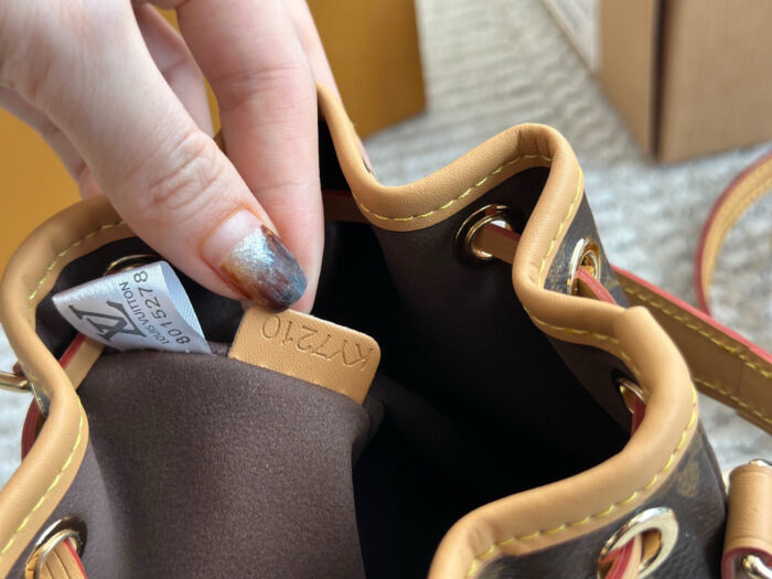 Louis Vuitton Nano Series Mini Bucket Bag Monogram With Colour-Changing Leather Handheld Limited Edition Packaging - Image 9