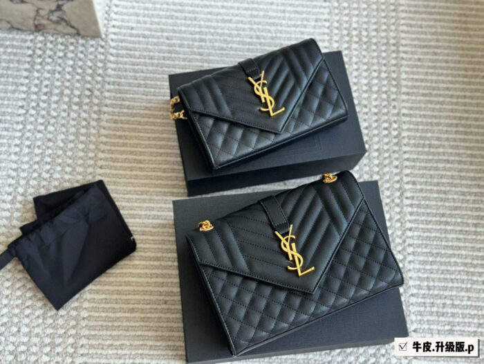 Yves Saint Laurent L Envelope Caviar Envelope Bag Cowhide Summer Classic - Image 10