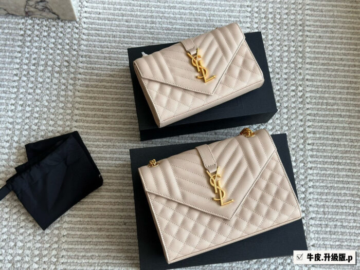 Yves Saint Laurent L Envelope Caviar Envelope Bag Cowhide Summer Classic - Image 12