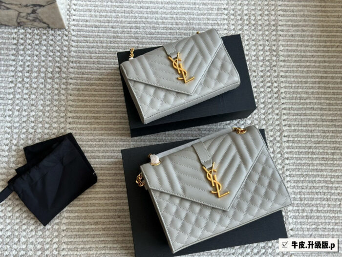 Yves Saint Laurent L Envelope Caviar Envelope Bag Cowhide Summer Classic - Image 13