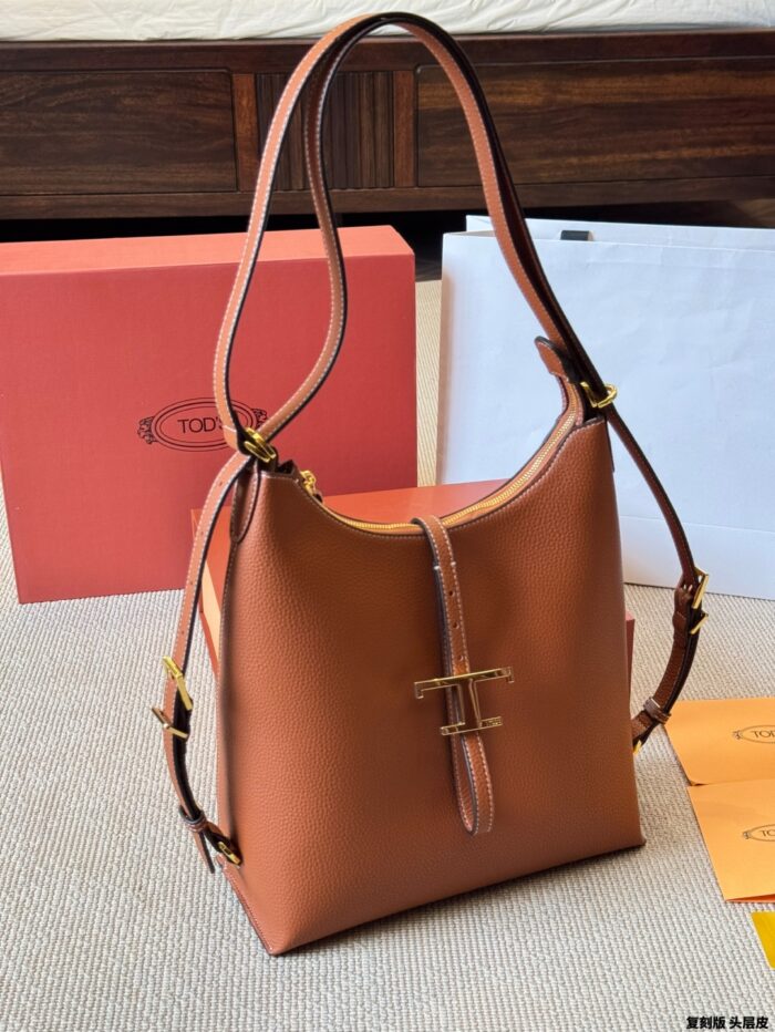 Tod'S Replica Edition Cowhide Shoulder Tote Bag Minimalist And Practical Lightweight And Durable - Image 4