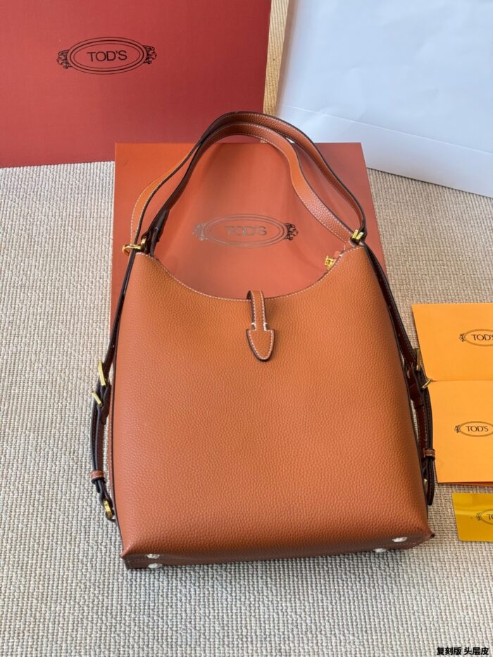 Tod'S Replica Edition Cowhide Shoulder Tote Bag Minimalist And Practical Lightweight And Durable - Image 7