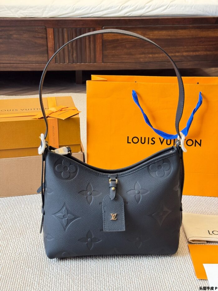 Louis Vuitton Carryall Shoulder Bag Open-Top Magnetic Closure Generous Capacity Wide Shoulder Strap Full-Grain Calf Leather - Image 2