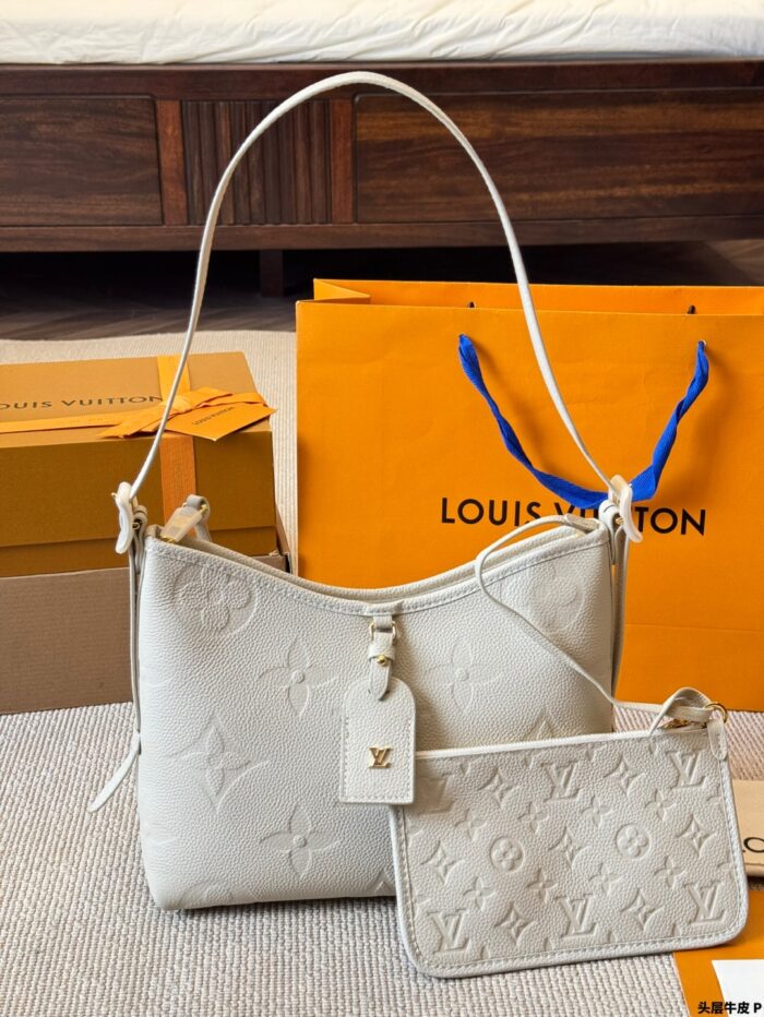 Louis Vuitton Carryall Shoulder Bag Open-Top Magnetic Closure Generous Capacity Wide Shoulder Strap Full-Grain Calf Leather - Image 10