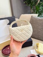 Chanel 23C Hoop Black Gold Handbag With Diy Chain Shoulder Strap - Image 13