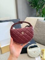 Chanel 23C Hoop Black Gold Handbag With Diy Chain Shoulder Strap - Image 14