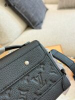 Louis Vuitton Steamer East West Classic Monogram Magnetic Clasp Taurillon Calfskin Embossed Mini Crossbody Tote Unisex Style - Image 8
